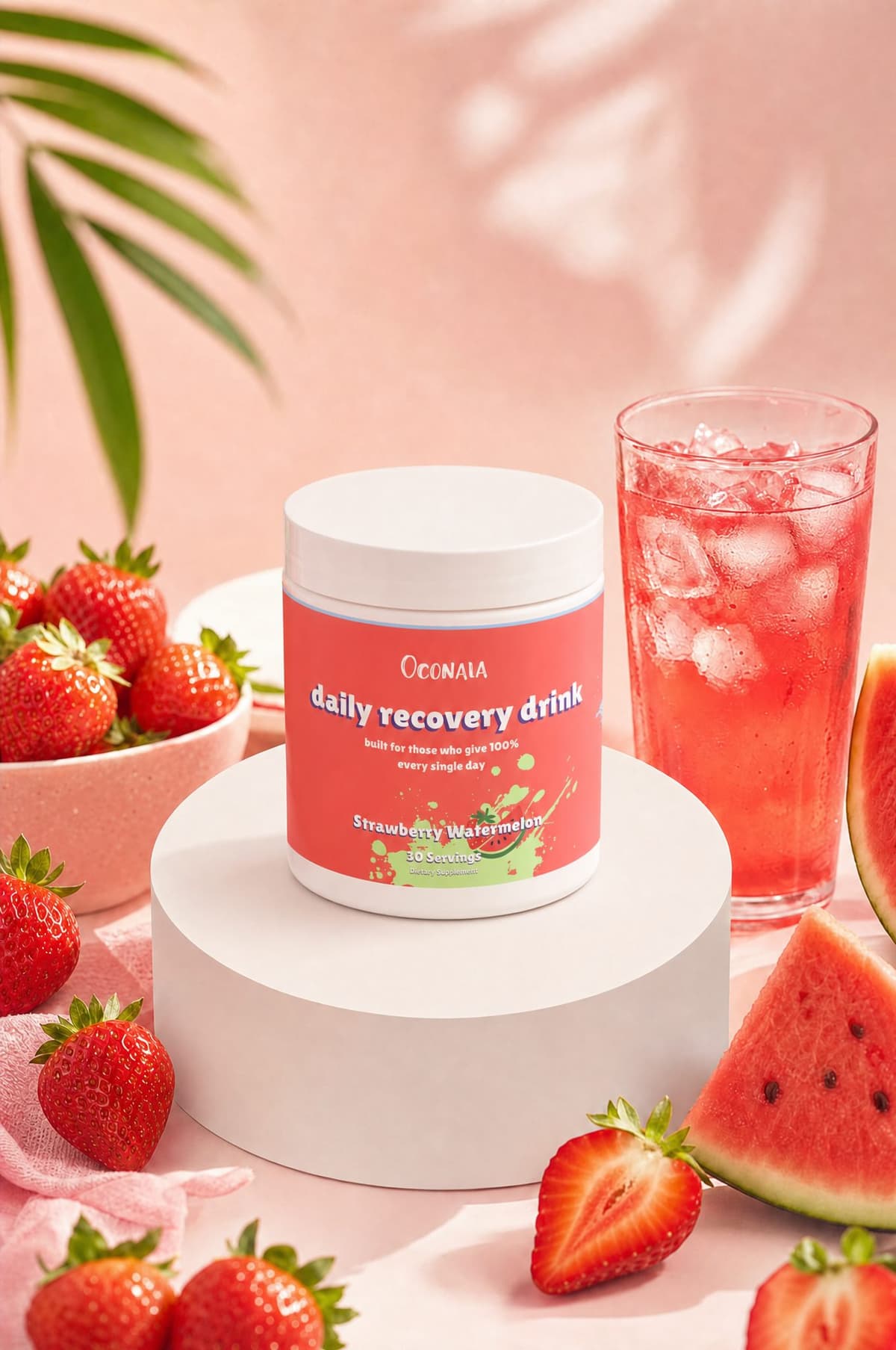 Oconala Daily Recovery Drink - Strawberry Watermelon Flavor